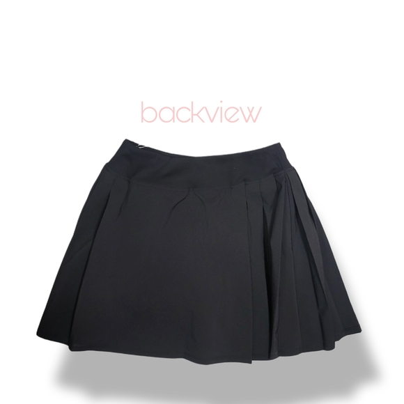 🌿LASLULU Women's Pleated Pickleball Skirt Built-in Shorts Black Sz Med NWT - Picture 7 of 10